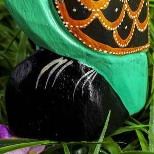 Набор сувенирный "Разноцветные совы" (8,10,12) 9х5х12 см зеленые