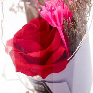 Ночник "Колба с розой в букете" LED 3ААА МИКС 19х9,5х9,5 см RISALUX