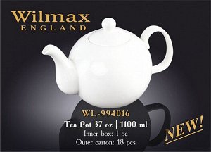 WILMAX 2.Чайник заварочный 1100мл, в п.у. WL-994016/1C