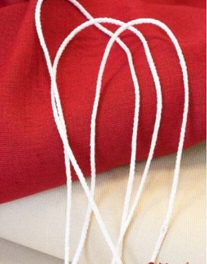 Шнур цв.белый (отбеленный), 3мм, хлопок-100%