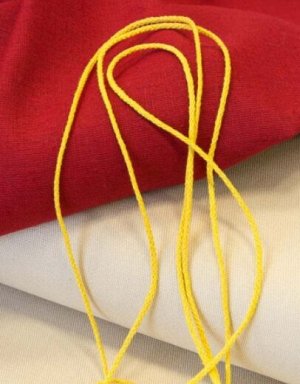 Шнур цв.желтый, 3мм, хлопок-100%