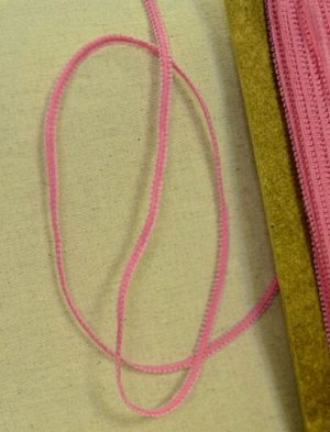 Тесьма-сороконожка цв.розовый, 5мм