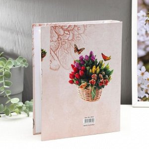 Фотоальбом на 200 фото 10х15 см "Тюльпаны с горшке" в коробке МИКС 26х20,5х5,5 см