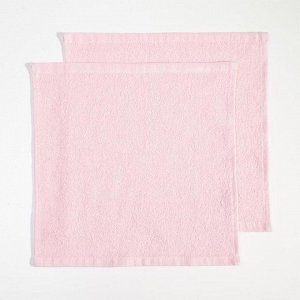 Набор полотенец в корзинке «Сладкоежка» 30х30см - 2шт, цв.розовый, 100% хл
