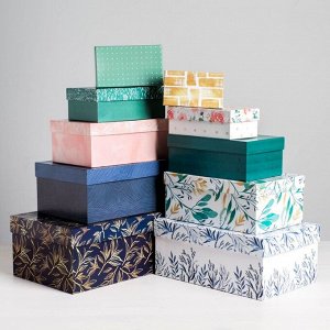 Набор подарочных коробок 10 в 1 «Нежность», 12 х 7 х 4 - 32,5 х 20 х 12,5 см