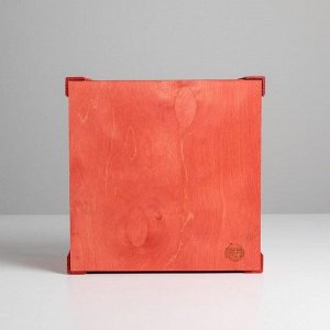 Ящик  деревянный подарочный «Женский день», 30 × 30 × 15  см