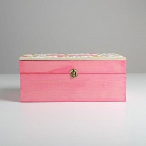 Ящик деревянный подарочный «С праздником весны», 35 * 20 * 15 см