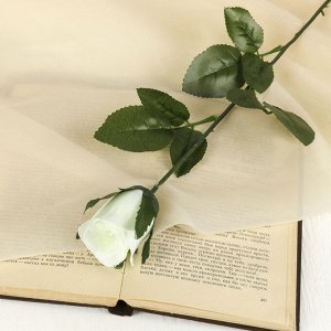 Цветы искусственные "Роза" 63 см d-5 см, белый