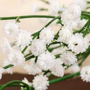Цветы искусственные «Ветка гипсофилы», 1x53 см, белые