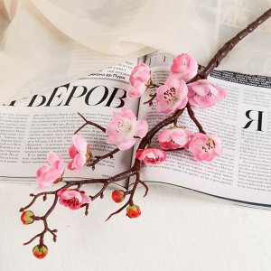 Цветы искусственные "Ветка сакуры" 3х60 см, белый