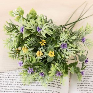 Букет «Луговой с цветами», 15 см (фасовка 5 шт., цена за 1 шт.), МИКС