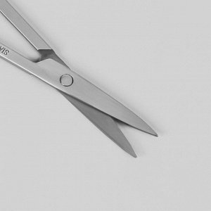 Ножницы маникюрные, прямые, 9 см, цвет серебристый