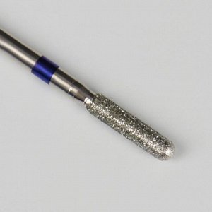Фреза алмазная для маникюра «Цилиндр скруглённый», средняя зернистость, 2,3 ? 8 мм