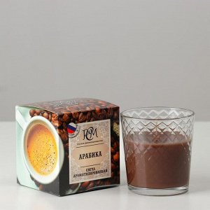 Свеча ароматическая в стакане "Арабика", подарочная упаковка, 8х8,5 см, 30 ч 5502944