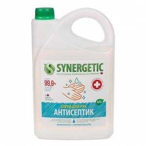 Средство для рук антибактериальное SYNERGETIC антисептик, спрей 3.5 л