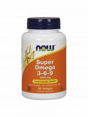 Омега 3-6-9 NOW Super Omega 1200мг - 90 гел.капс