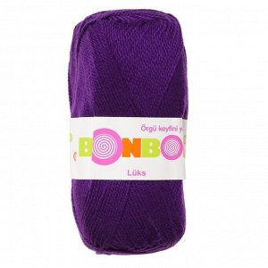 Пряжа "Bonbon luks" 100% акрил 240м/100г (98290 т. фиолет.)