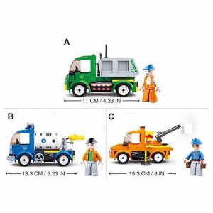 Конструктор Город «Мусороуборочная машина», 118 деталей