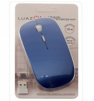 Мышь LuazON, беспроводная, оптическая, 1600 dpi, USB