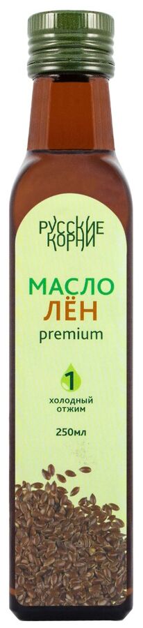 Льняное масло 1-й холодный отжим стекло 250 мл.