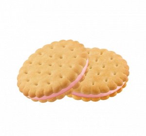 Печенье-сэндвич с клубничным кремом, затяжное (коробка 3,4кг)