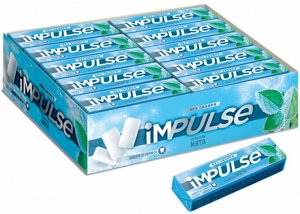«Impulse», жевательная резинка со вкусом «Мята», без сахара, 14г (упаковка 30 шт.)