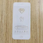 Защитное стекло 5D IPHONE 7/8 БЕЛОЕ (ровный край, высшее качество, 7 часов закалки)