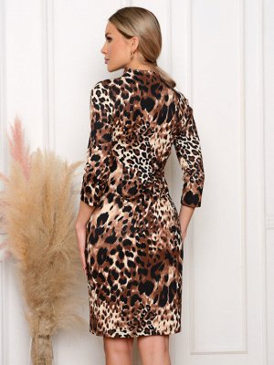 Платье принт леопардовый