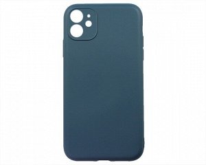 Чехол iPhone 11 Microfiber (темно-синий)
