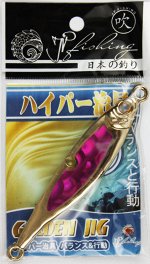 Пилкер JpFishing Golden Jig (30гр, золото, розовая  голография)