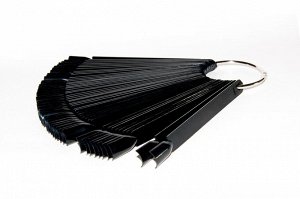 Палитра – веер черная на металлическом кольце на 50 образцов