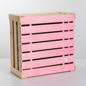 Коробка деревянная подарочная «Тебе», 30 * 30 * 15 см