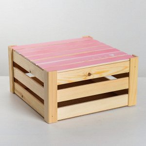 Коробка деревянная подарочная «Тебе», 30 * 30 * 15 см