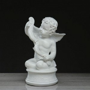 Статуэтка "Ангел Купидон на подставке" белый, 40 см