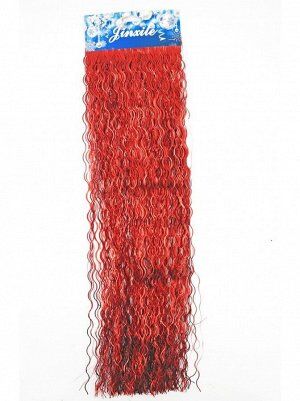 Дождик мелкая волна сатин 13 х 50 см цвет красный HS 34-2, HS-18-9