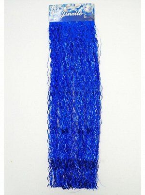 Дождик фольга мелкая волна 13 х 50 см цвет синий HS 34-1