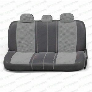 Чехлы AUTOPROFI EXTRACOMFORT для передних и задних сидений, велюр, серый цвет, 11 предметов