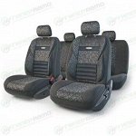 Чехлы AUTOPROFI COMFORT COMBO для передних и задних сидений, велюр, расцветка «антрацит», 11 предметов