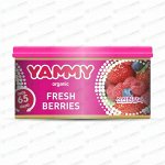 Ароматизатор на торпедо Yammy Fresh Berries (Свежие ягоды), с растительным наполнителем, баночка 42г, арт. D019