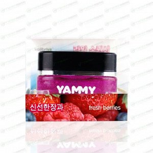 Ароматизатор на торпедо Yammy Fresh Berries (Свежие ягоды), гелевый, флакон, арт. G014