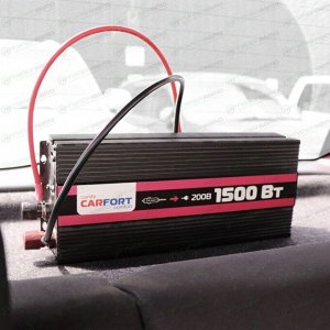 Инвертор напряжения Carfort, 12В(DC)→220В(AC), 50/60Гц, 1500Вт, арт. CF-4150