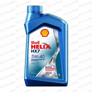 Масло моторное Shell Helix HX7 5w40, полусинтетическое, API SN/SN+, ACEA A3/B3/B4, универсальное, 1л, арт. 550051496