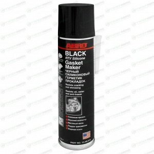 Герметик-прокладка ABRO Black RTV Silicone Gasket Maker, силиконовый, черный, баллон 226г, арт. 12-AB-8