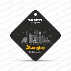 Ароматизатор подвесной Yammy Shanghai (Шанхай), картон с пропиткой, арт. CSP06