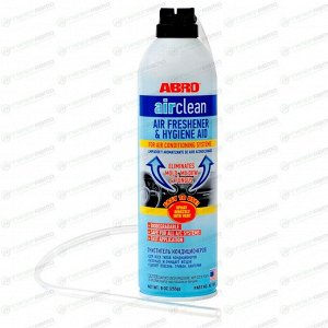 Очиститель-нейтрализатор запаха кондиционера ABRO AirClean Air Freshener & Hygiene Aid, пенный, удаляет бактерии и грибок, с ароматом лаванды, аэрозоль 255г, арт. AC-100