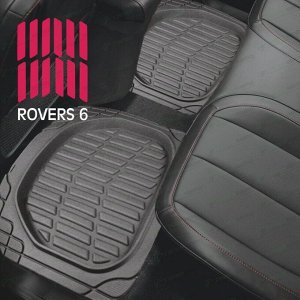 Коврики универсальные CARFORT ROVERS 6 для переднего и заднего ряда, черный цвет, ванночка, 4шт