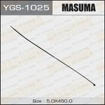 Хомут пластиковый (стяжка) Masuma, 5x450мм, черный, комплект 25 шт, арт. YGS-1025