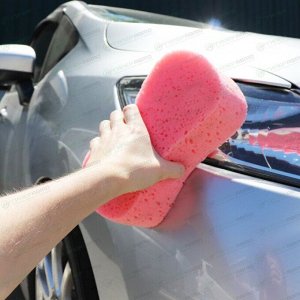 Губка Kolibriya Alba-8, для мытья автомобиля, поролон, 8-образная, 215х115х60мм, розовая, арт. AL-0015