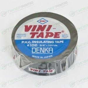 Лента клейкая изоляционная Vini Tape Denka, ПВХ, 19мм x 9м, черная, арт. VT-102Black