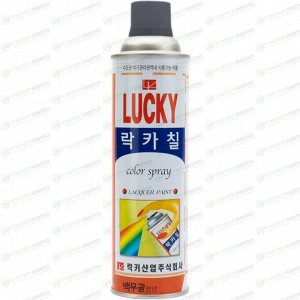 Краска аэрозольная Lucky, многоцелевая нитроэмаль, темно-серая, цветовой код RAL 7016, баллон 530мл, арт. LC-342